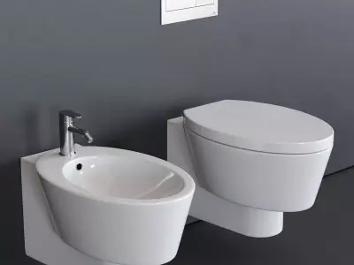 Scarabeo Ceramiche Wish Wall-Hung WC Low-poly 3D model