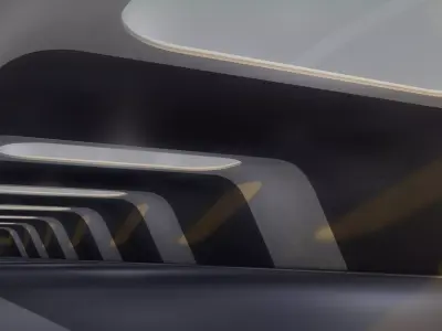 Sci Fi Tunnel Low-poly 3D model 7