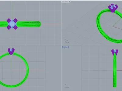 wedding engagement women ring 3dm 3D print model order