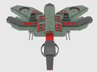 Cosmos 800-E Spaceship  Low-poly 3D model