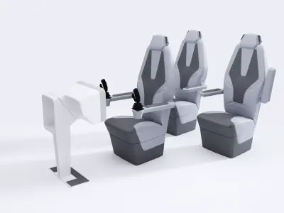 Sci-Fi Chair Set 3D model