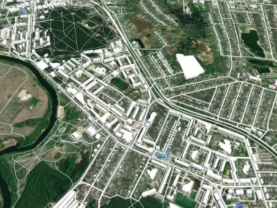 Cityscape Shebekino Belgorod region Russia 3D model