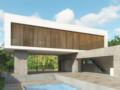 Modern House L 3D model