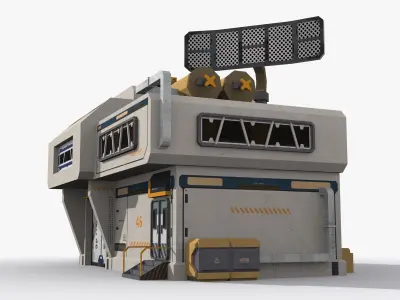 Factory Industrial Sci Fi x16 Low-poly 3D model
