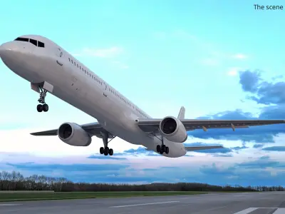  Civil Passenger Jet Aircraft Rigged 