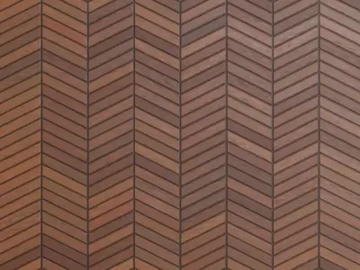 Classic Medium Teak Chevron Flooring PBR Seamless Texture