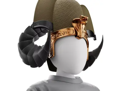 Pharaoh Hat 03 - SciFi Character Design Low-poly 3D model Low-poly 3D model