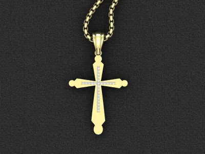 Cross Light Gold 3CP068 3DM STL 3D model