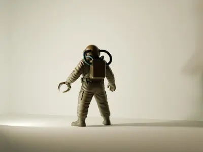 Sci-fi Character Model Vexon - Blender-STL-FBX-A Pose 3D model