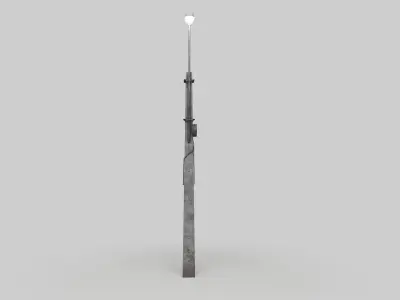 Concrete street lamp Low-poly 3D model get