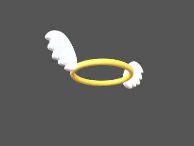 Angel Halo v3 001 Low-poly 3D model