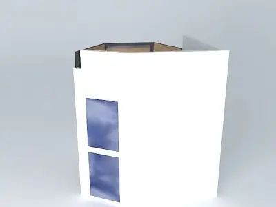 gazebo bathroom with window and chair Free 3D model