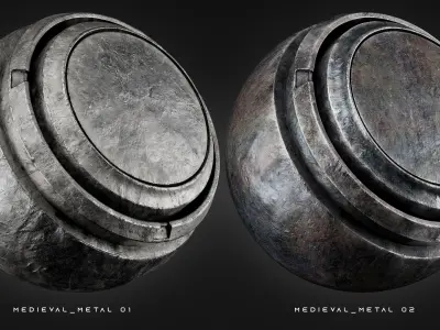 Medieval Wood and Metal Smart Materials for Substance 3D Painter 3D model