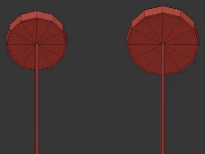 TRIPLE pendant light with cord and glass 3D model