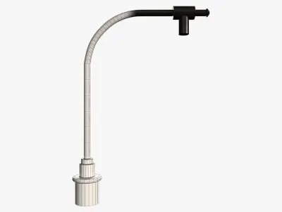 Post-Arm microphone stand 3D model