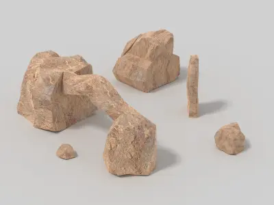 Rocks Low-poly 3D model buy