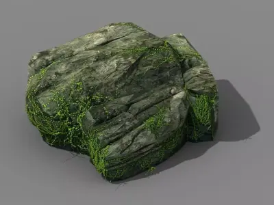 Climbed rattan - stone 01 3D model