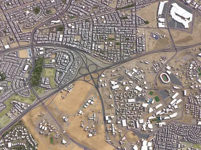 Dhahran Low-poly 3D model