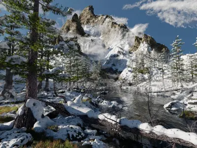 Snow Landscape 3D model