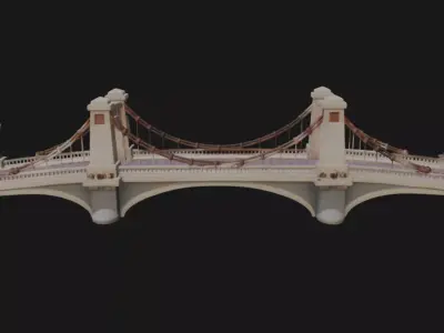 Highway Road Bridge 3d Model 3D model
