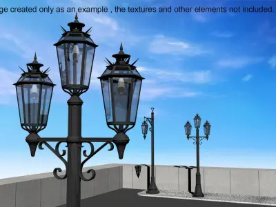 Street Lamps Collection 52 un 3D model