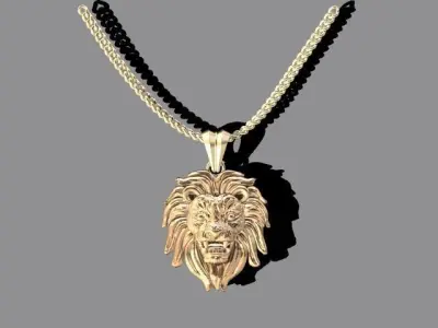 LION FACE ANGRY PENDANT 3D print model