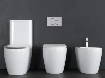 Scarabeo Ceramiche Moon WC Low-poly 3D model