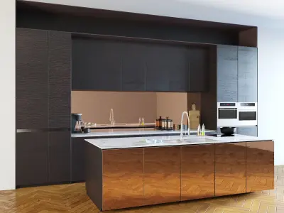 Black Kitchen 3D model