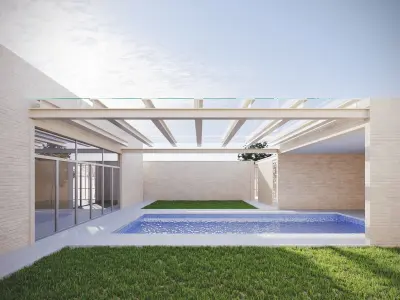 Residential Building Exterior Scene 002 3D model