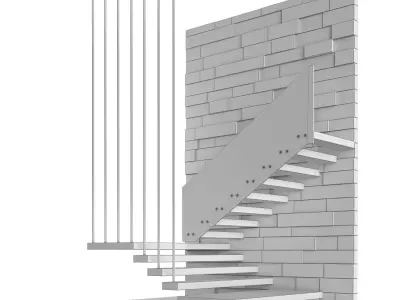 Modern stairs 4 3D model