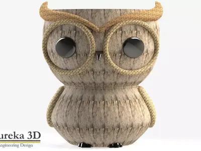 Owl flowerpot 3D print model