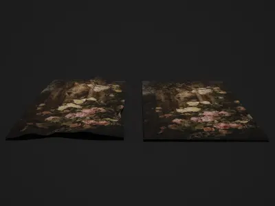 La Madone aux Roses Tapestry Low-poly 3D model