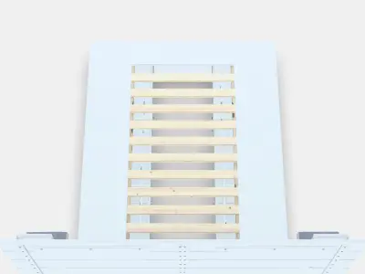 NORDLI Bed frame w storage and headboard 1 Low-poly 3D model