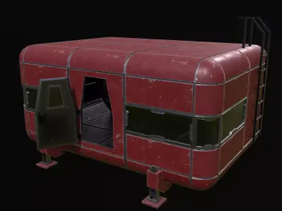 Modular Sci Fi House PBR Low-poly 3D model