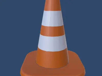 Traffic cone Free low-poly 3D model