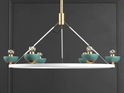 Roseland Ceiling Fixture 01 3D model