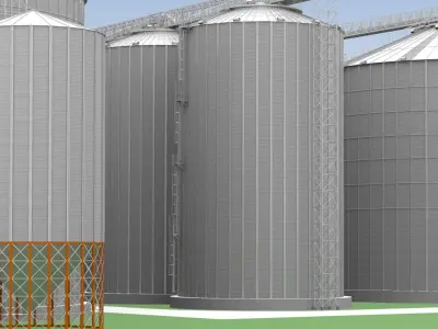 Grain Elevator Complex 3D model