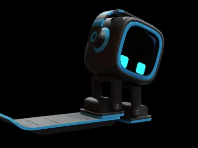 Emo Ai Low Poly  Desktop Pet 3D model 3D model