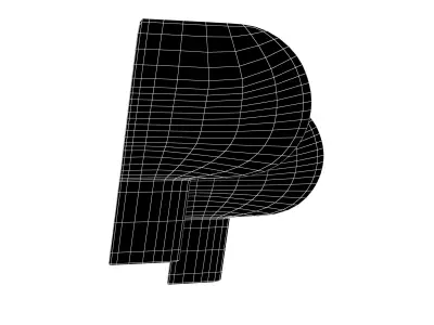 Paypal Logo v2 001 Free low-poly 3D model
