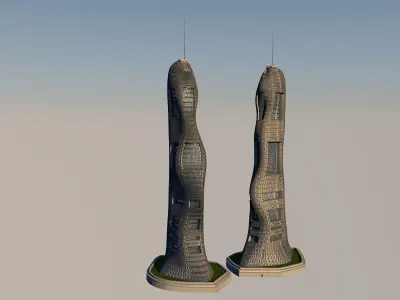 Sci-Fi Skyscraper 3D model