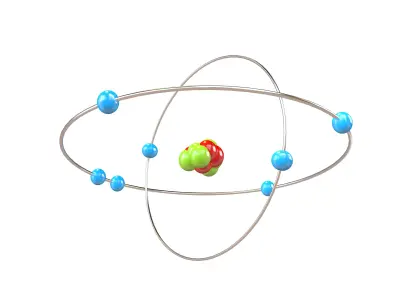 Nitrogen Chemical Element v2 002 Low-poly 3D model