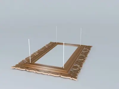 Pendant chandelier Frame Retro Free 3D model