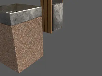 Street Trash can 3d model Low-poly 3D model