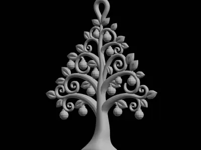 Stylized Tree Ornament 3D Print Model 3D print model