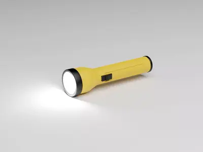 Flashlight portable lantern Low-poly 3D model