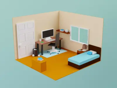 bedroom design 3D model shop
