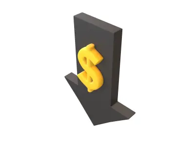 Price Down Symbol V1 001 Low-poly 3D model