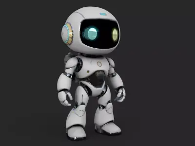 Astro Robot Run Low-poly 3D model