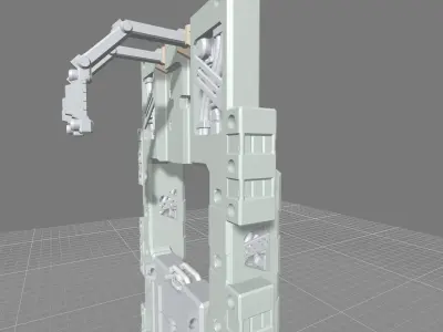 MHB08FMF-Full Mechanic Detail Mech Hangar Fixture Display 3D print model