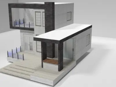 Excellent home Low-poly 3D model